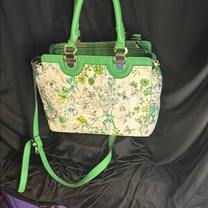 Flutterby House Greens & Blues Floral Garden & Butterfly Handbag/Shoulder Bag